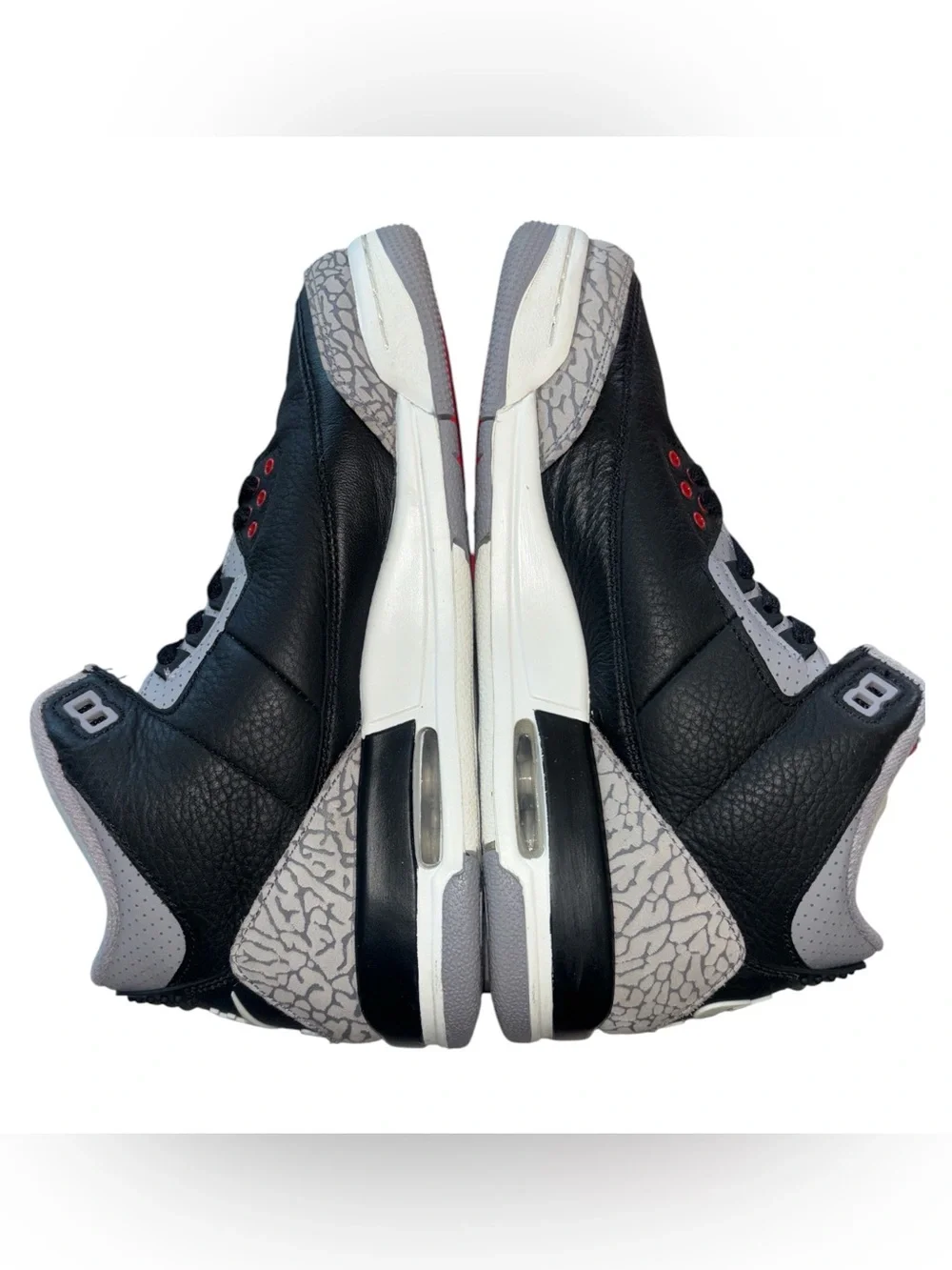 Nike Air Jordan 3 Retro GS Black Cement Fire Red 7Y Youth DM0967-010 With Box.
